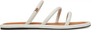 Tommy Hilfiger Pantoletten Strappy Leather Mule FW0FW08939 Weiß