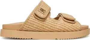 Tommy Hilfiger Pantoletten Double Strap Raffia FW0FW08940 Beige