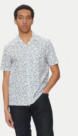 Michael Kors Hemd CS5409LHPM Blau Relaxed Fit