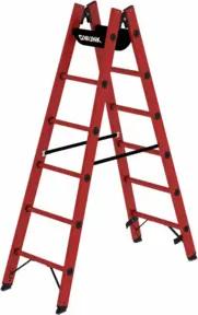 MUNK Vollkunststoff-Stehleiter beidseitig begehbar 2 x 6 Sprossen