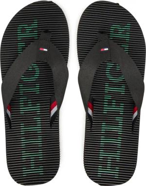 Tommy Hilfiger Zehentrenner Massage Beach Sandal FM0FM05443 Schwarz