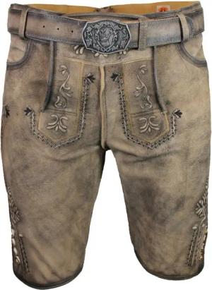 Maddox Trachtenlederhose MADDOX Kurze Herren Lederhose 'Zugersee' mit Gürte