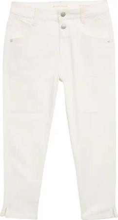 TOM TAILOR Damen TTKATE SLIM CAPRI Jeans, weiß, Uni, Gr. 33