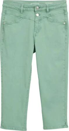 TOM TAILOR Damen TTKATE SLIM CAPRI Jeans, grün, Uni, Gr. 33