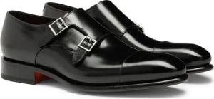 Leather doublebuckle shoe - Gr. UK_11 - in Weiß