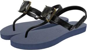 UZURII Slipper & Pantoletten - Zehentrenner Selena Diamond Silver - Gr. 39,5 (EU) - in Blau - für Damen
