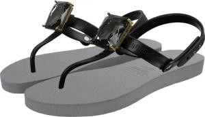 UZURII Slipper & Pantoletten - Zehentrenner Selena Diamond Silver - für Damen
