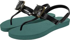 UZURII Slipper & Pantoletten - Zehentrenner Selena Diamond Silver - Gr. 41,5 (EU) - in Beige - für Damen