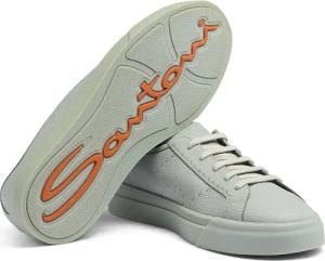 Santoni Low-Top Sneaker - Men's leather sneaker - Gr. UK_7_5 - in Weiß - für Damen