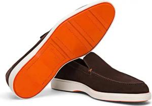 Santoni Loafer - Men?s suede loafer - Gr. UK_6 - in Weiß - für Damen