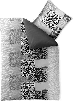 aqua-textil Bettwäsche Trend Bettgarnitur Renforcé Reißverschluss 155x220cm Leotine, Baumwolle, 2 teilig