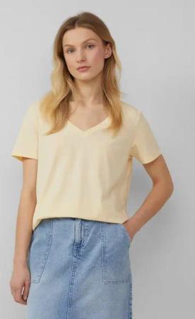 s.Oliver Kurzarmshirt T-Shirt mit V-Ausschnitt