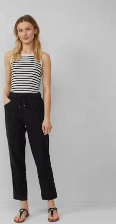 s.Oliver 7/8-Hose Ankle-Jogpants aus Leinenmix Gummizug