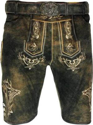 Maddox Trachtenlederhose MADDOX Kurze Herren Lederhose 'Felixsee' mit Gürte