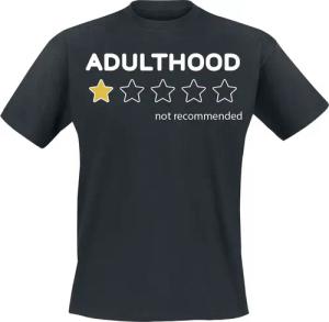 Sprüche T-Shirt - Adulthood - M bis 3XL - für Männer - Größe 3XL - schwarz