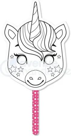 Avenue Mandarine Malvorlage 5x Graffy Stick, Stabmaske, Einhorn - Rosa GY092C, My Mandarine
