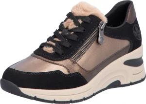 Rieker Keilsneaker, Freizeitschuh, Schnürschuh mit Schaftrandpolsterung, schmale Form