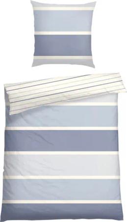 Schiesser Wendebettwäsche "Brody aus weicher Baumwolle mit klassichen Streifen", Made in Green