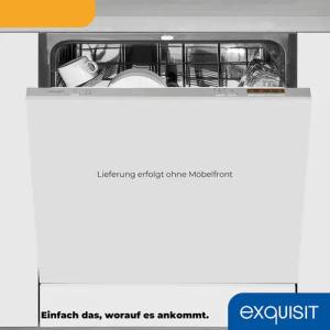 exquisit vollintegrierbarer Geschirrspüler "EGSP6012-E-030E silber", 12 Maßgedecke