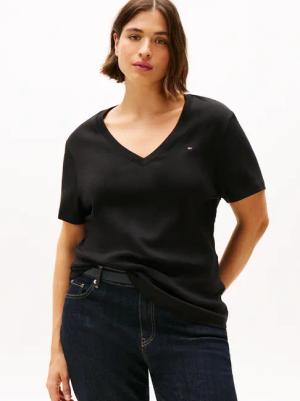 Tommy Hilfiger Curve V-Shirt "CRV SLIM CODY V-NK SS", in Großen Größen