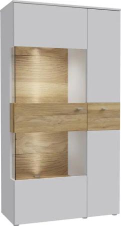 FORTE Vitrine "Como", Highboard, LED Beleuchtung Einlegeböden, Glastüre, Soft Close