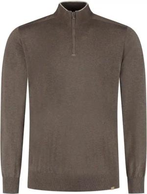 Paul & Shark - Silk Cotton Zipped Sweater - Größe M - braun