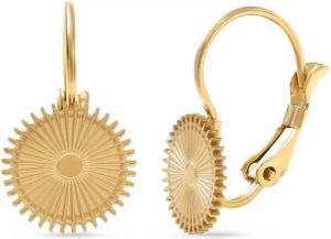 Made by Nami Paar Ohrstecker Goldene Ohrringe Damen mit Sonne Boho Schmuck aus Edelstahl, Wasserfest für Sommer Outfits