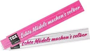 TOX Echte Mädels machens selber Meterstab Holz