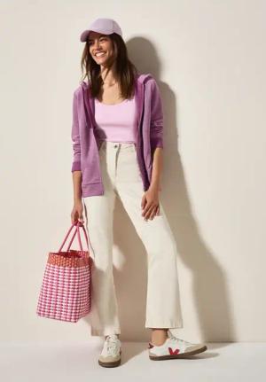 Cecil Damen Two-Tone Kapuzenjacke in Pink, Gr: XXL