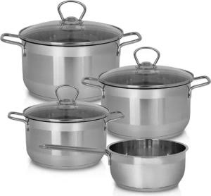 Krüger Topf-Set Manhattan, Edelstahl (Set, 7-tlg), für Induktions-Kochfelder geeignet