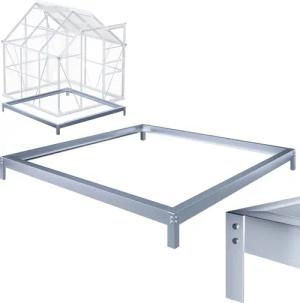 Stahlfundament für Gewächshaus 190x190x12cm verzinkt