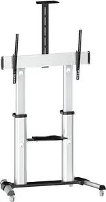 my wall® TV-Ständer mit Rollen HP 102 silber, schwarz