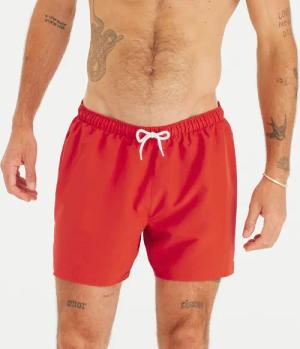 Boardshorts Herren kurz Hendaia MW 15" rot