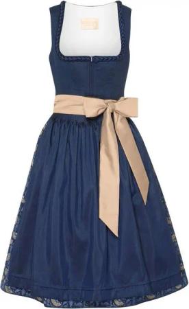 KRÜGER COLLECTION Dirndl Midi-Dirndl mit Jacquardrock