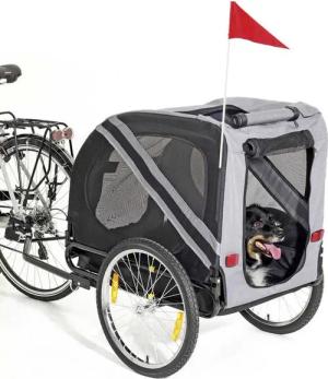 Karlie Fahrradhundeanhänger Pet Traveler Fahrradanhänger für Hunde, inkl. Deichsel und Halterung