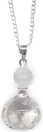 Bali-Homedecor Collier Edelstein Anhänger mit heilenden Händen - Steinquarz