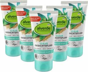 dm-drogerie markt GmbH & Co. KG Gesichtsfluid Clear Gesichtsfluid Heilerde & Bio-Grüntee 5 x 50 ml, 5-tlg., Gesichtsreinigung, alverde Naturkosmetik