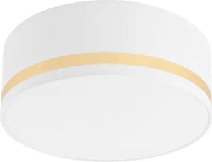 Lamkur Deckenleuchte GLORIA 48215 gold weiß Kunststoff PVC Textil H/L: ca. 16x35 cm E27 2 Brennstellen