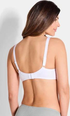 Bügelloser Soft-BH aus Baumwolle im Doppelpack - weiß / schwarz - Gr. 85 B von Goldner Fashion