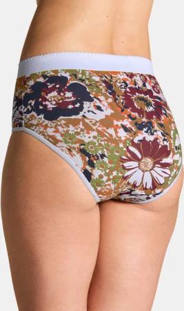 Baumwoll-Bauchwegslip im Mehrfachpack - bunt / weiß / gemustert - Gr. 40 von Goldner Fashion