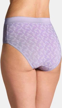 Baumwoll-Bauchwegslip im Mehrfachpack - flieder / weiß - Gr. 42 von Goldner Fashion