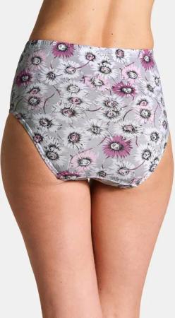 Baumwoll-Taillenslip im Mehrfachpack - grau / lila / weiß - Gr. 46 von Goldner Fashion