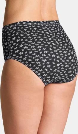 Baumwoll-Taillenslip im Mehrfachpack - schwarz / weiß / schwarz - Gr. 42 von Goldner Fashion