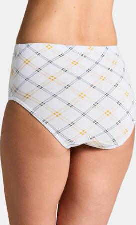 Baumwoll-Taillenslip im Mehrfachpack - weiß / gelb - Gr. 46 von Goldner Fashion