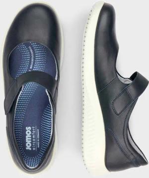 Slipper mit verstellbarem Klettverschluss - marine - Gr. 39 von Goldner Fashion