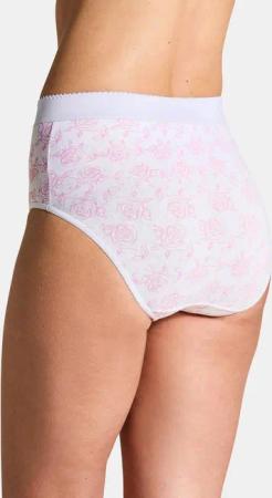 Baumwoll-Bauchwegslip im Mehrfachpack - weiß / lila / rosé - Gr. 38 von Goldner Fashion