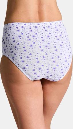 Baumwoll-Hüftslip im Mehrfachpack - weiß / petrol / lila - Gr. 54 von Goldner Fashion