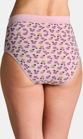 Baumwoll-Bauchwegslip im Mehrfachpack - weiß / beige / flieder - Gr. 50 von Goldner Fashion