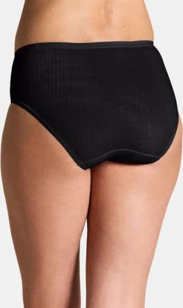 Baumwoll-Taillenslip mit Elasthan im 2er-Pack - schwarz - Gr. 44 von Goldner Fashion
