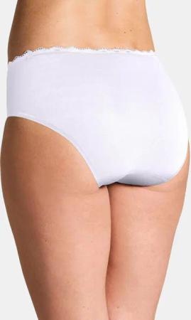 Baumwoll-Taillenslip mit Elasthan im 2er-Pack - weiß - Gr. 42 von Goldner Fashion
